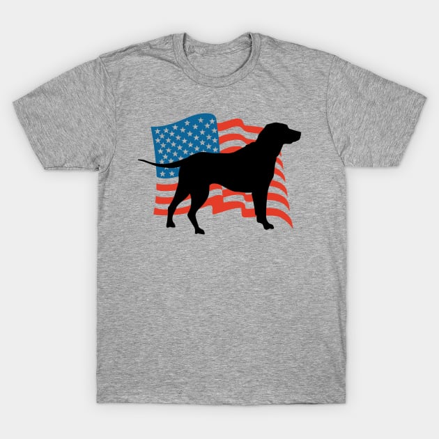 American Flag Labrador Lab Puppy Dog Gift design T-Shirt by nikkidawn74